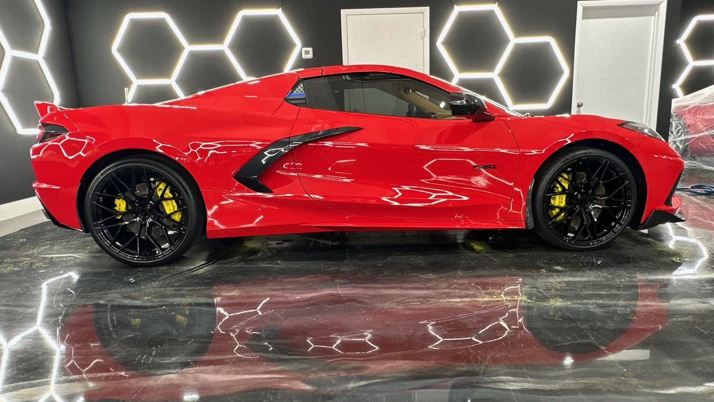 Chevrolet Corvette C8 - Red protected at Elite Premium Detailing