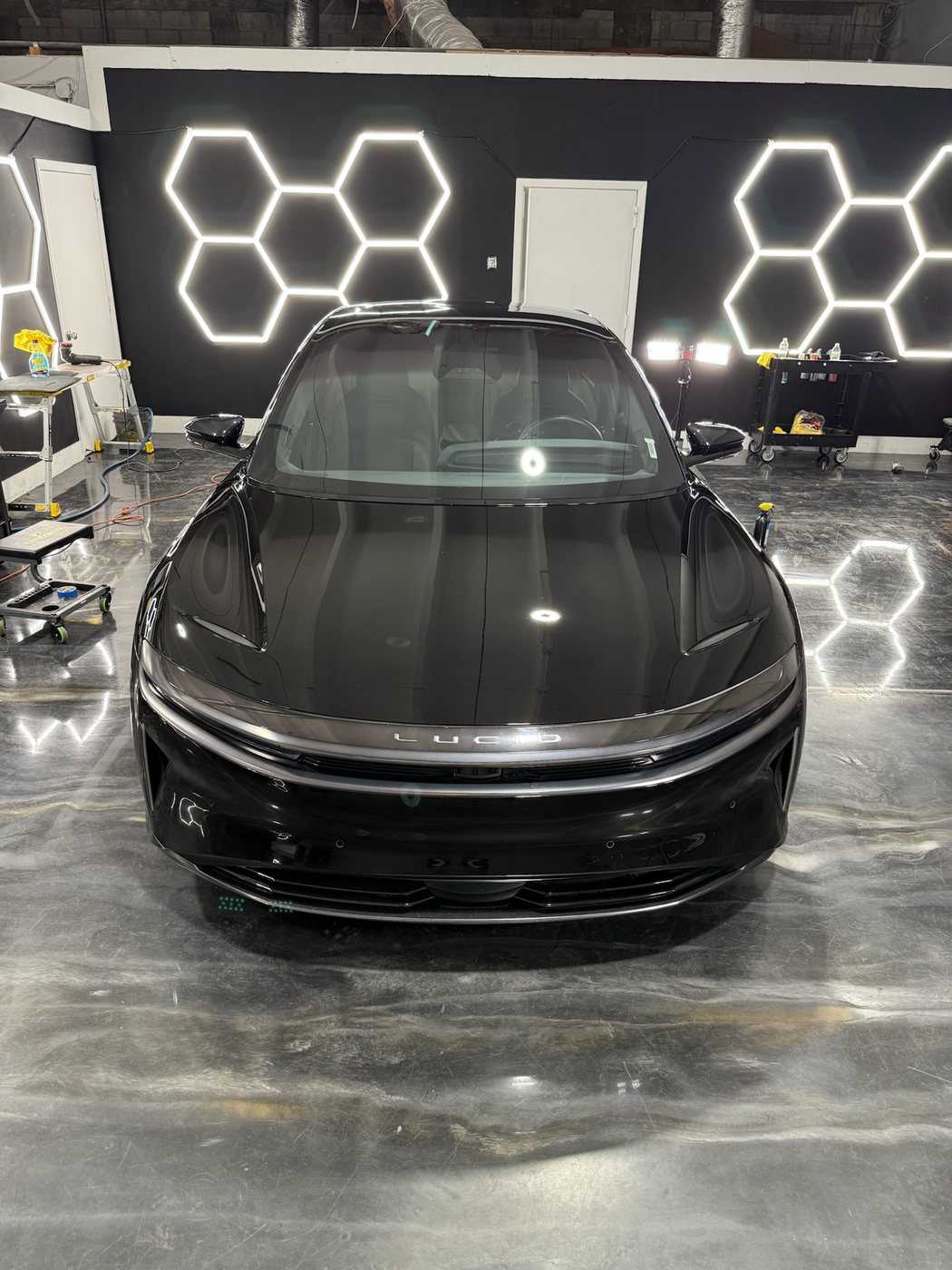 Lucid Air - Black protected at Elite Premium Detailing