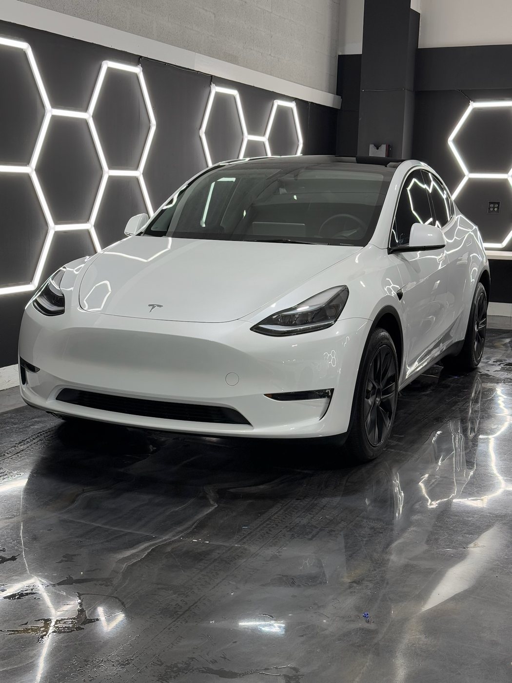 Tesla Model Y - White protected at Elite Premium Detailing