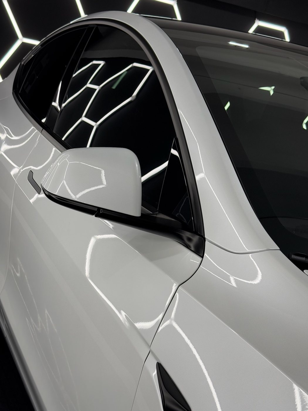 Tesla Model Y headlight detail