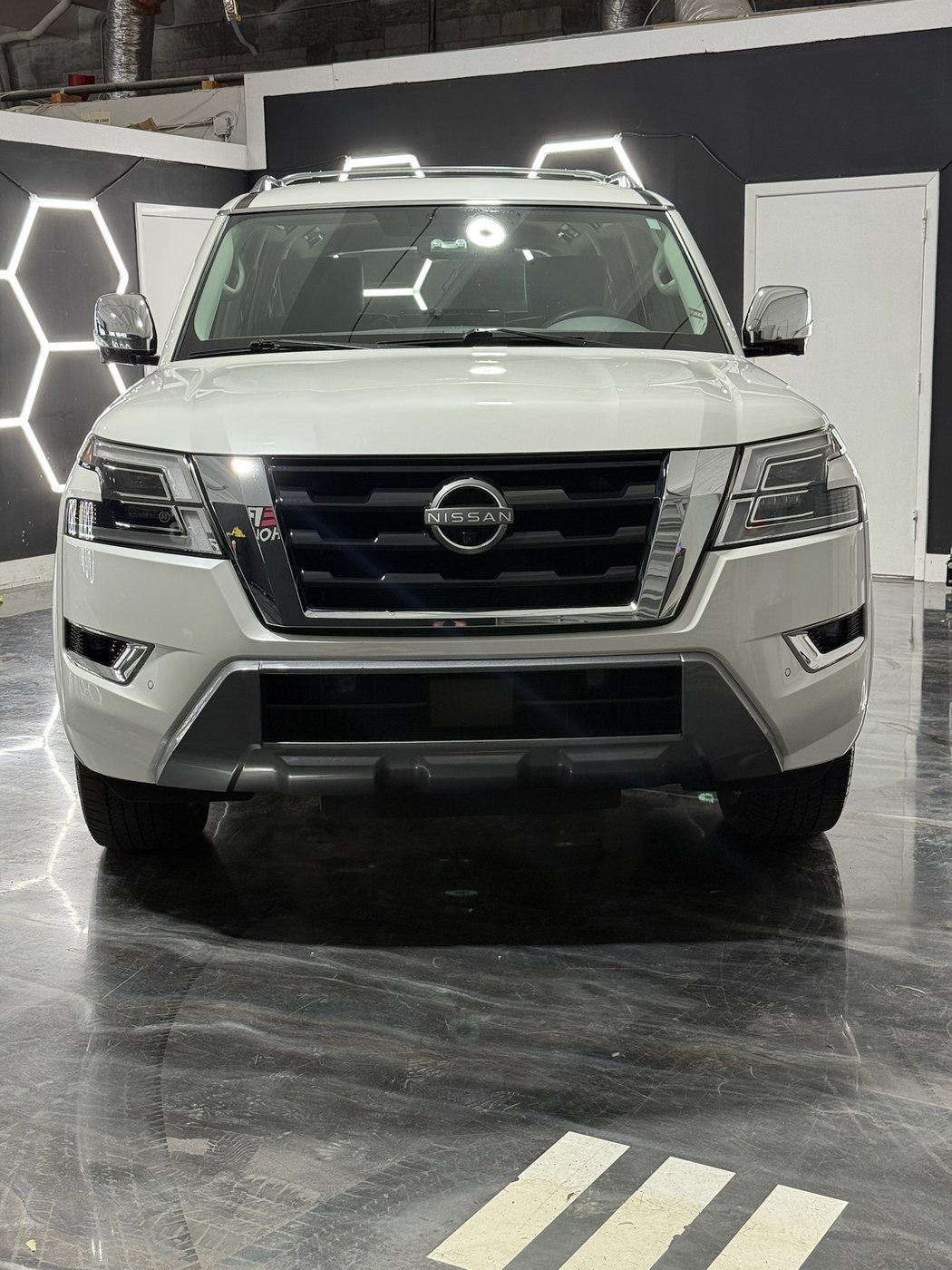 Nissan Armada Platinum - White protected at Elite Premium Detailing