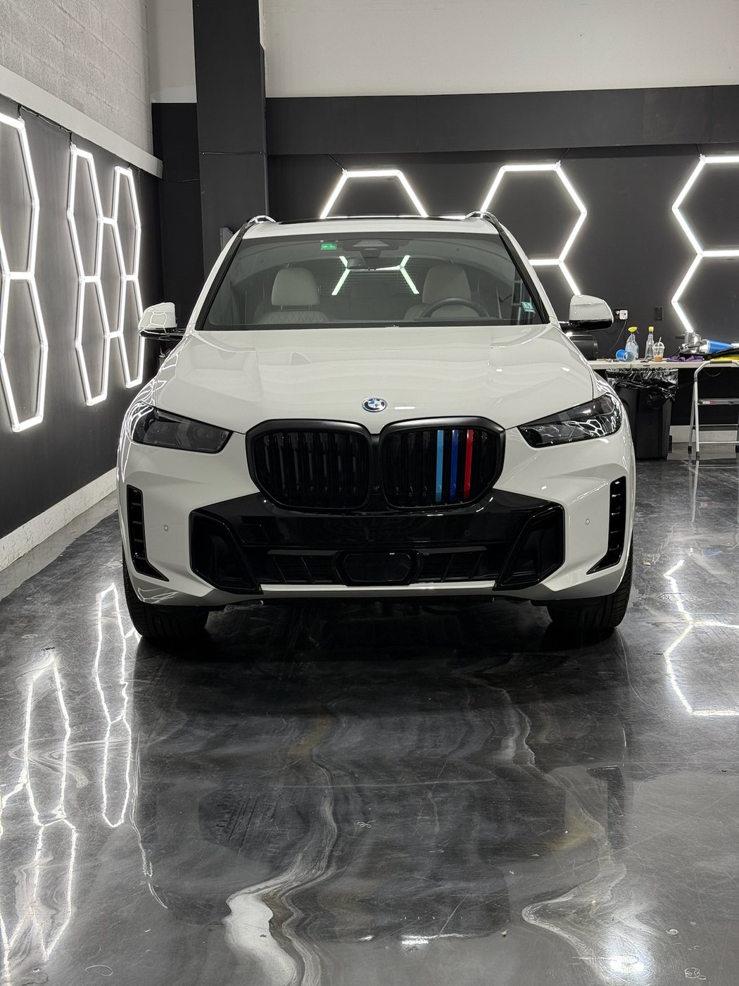 BMW X5 - White (M Stripe Grille) protected at Elite Premium Detailing